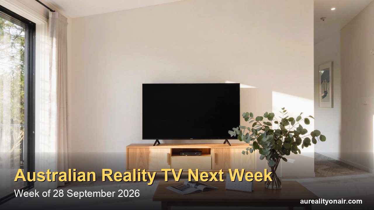 Australian Reality TV Next Week (28 September–4 October, 2026): Block Mon–Thu, NRL GF Sun