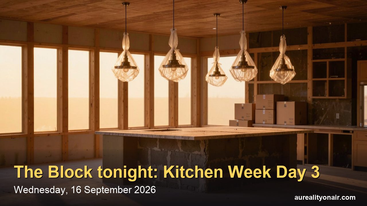 Is The Block On Tonight? Wednesday 16 September: Kitchen Week Day 3 at 7.30pm AEST on Nine